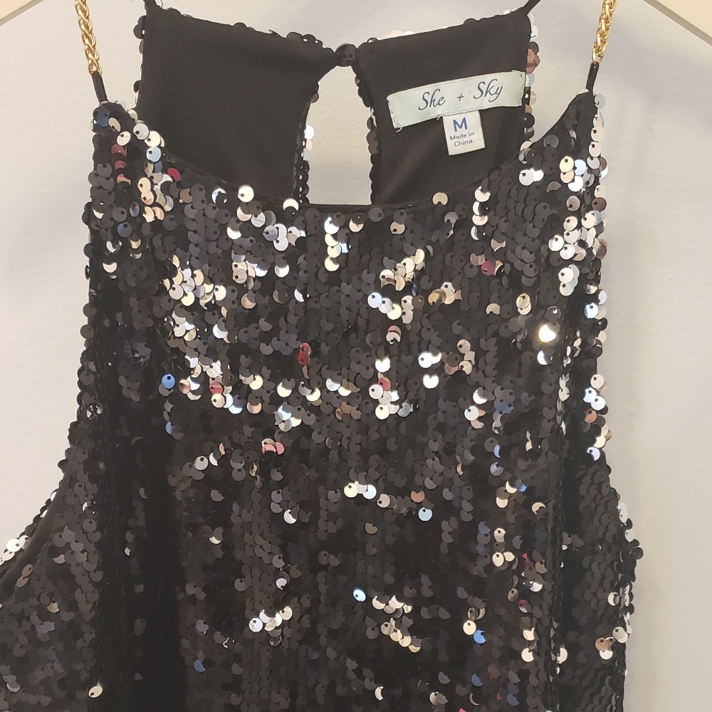 Glitzy sequence tank top